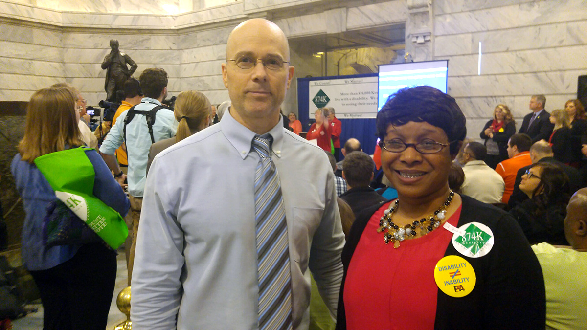 Walt Bower at the state capital