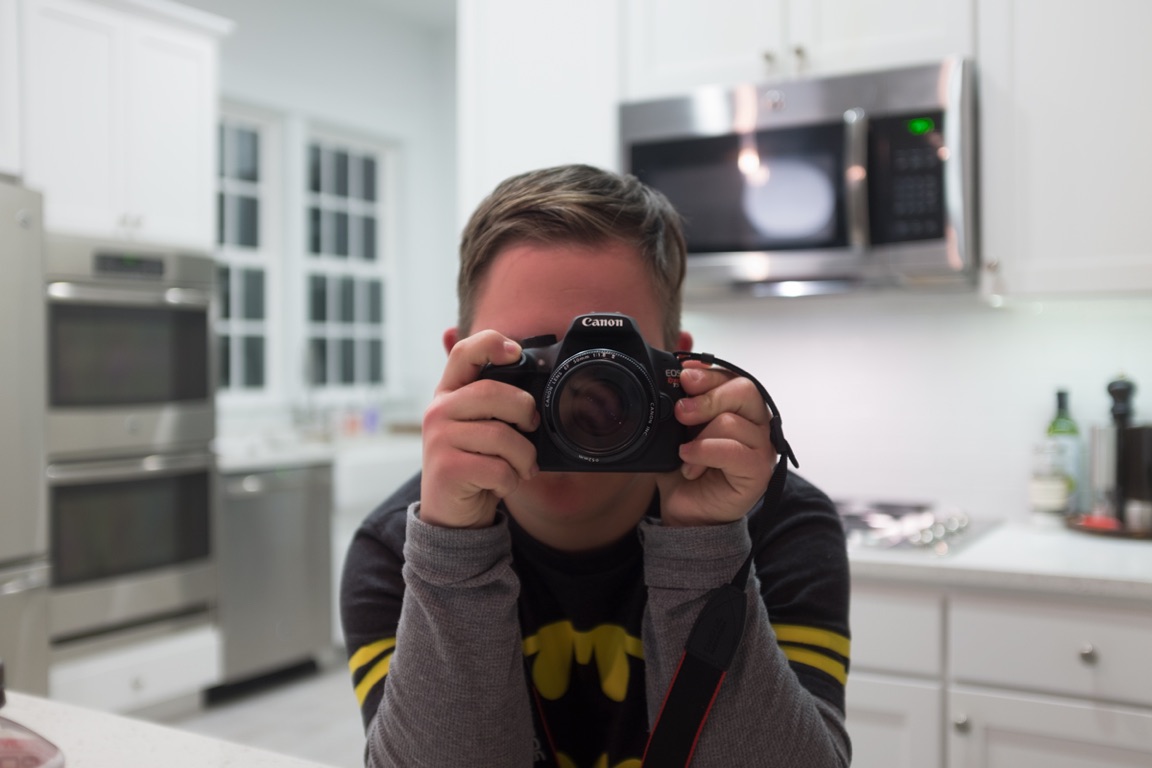 Andy Meredith with camera.