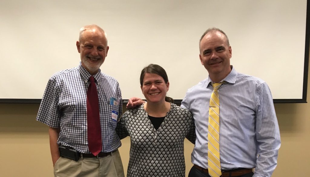 Photo of Harold Kleinert, Stephanie Meredith, and Sean Roy