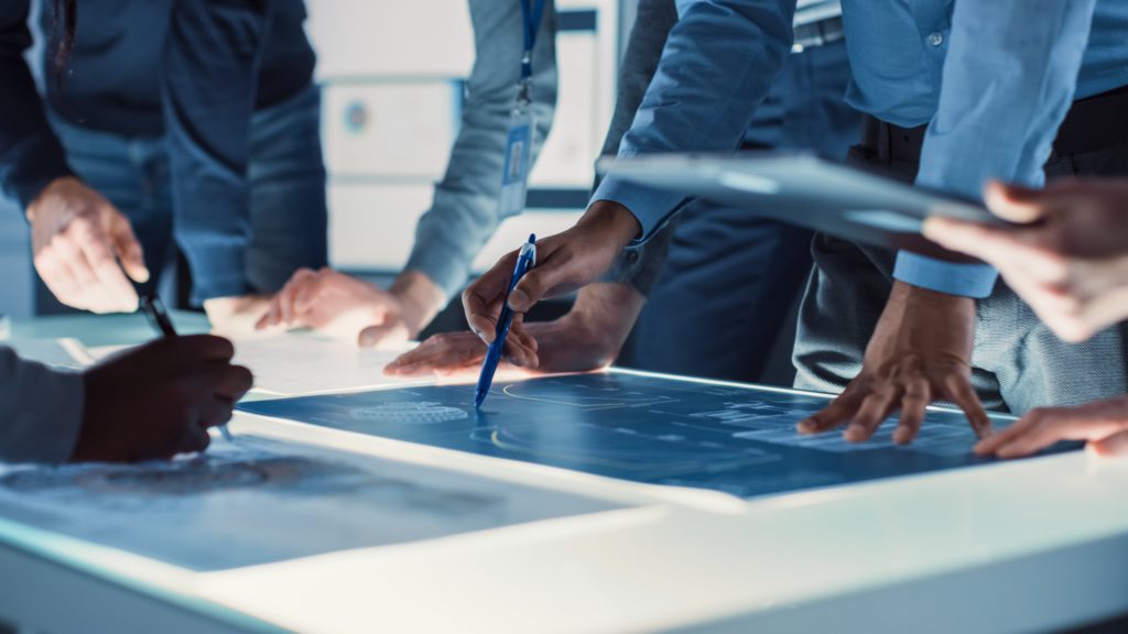 illuminated conference table